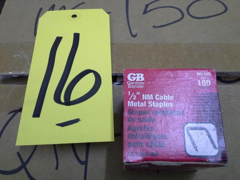 lot 16 image: Gardner Bender 1  2  NM  cable staples,