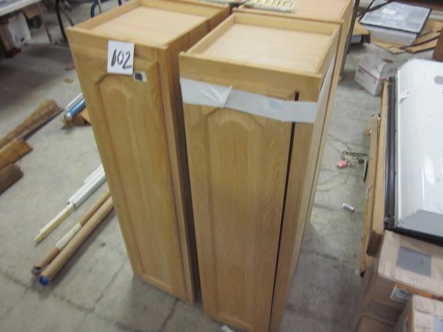 Lot of (4) oak wall cabinets, 12&qu...