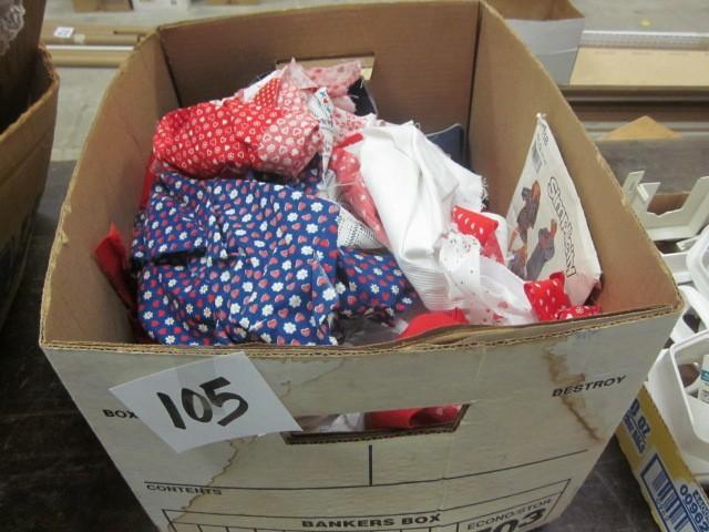 Box of miscellaneous fabric scraps....