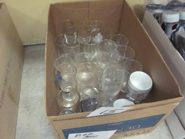 Box of bar glasses....
