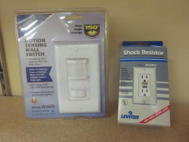 Motion sensing wall switch and shoc...