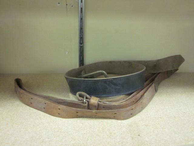 Pair of leather belts and straps....