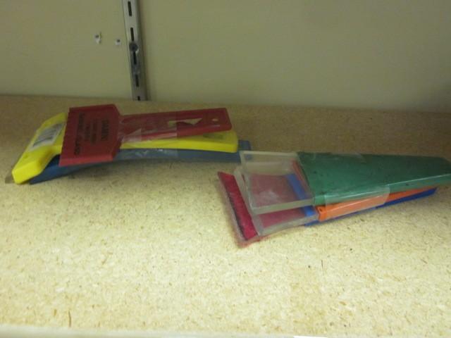 Assorted lot of ice scrapers. &nbsp...