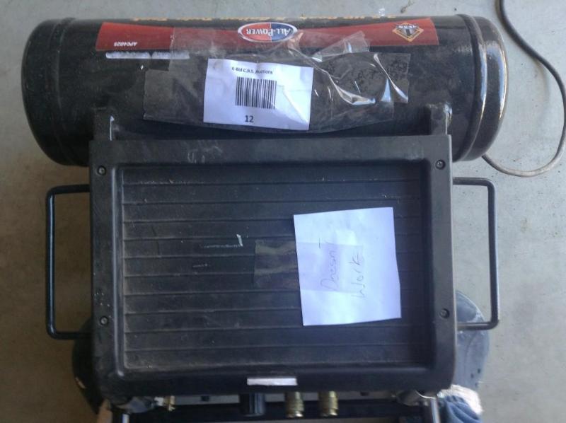 lot 12 image: Two Tank air compressor, does not p...