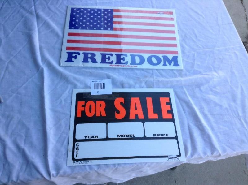 lot 25 image: New Car for Sale sign, length 10 he...