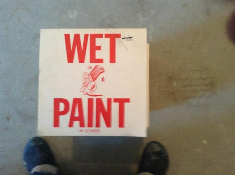 lot 26 image: Painters NewWet Paint signs, comes ...