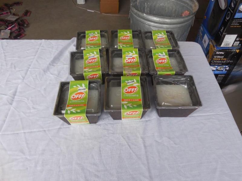 lot 86 image: Qty 9 Citronella 18 oz candles by O...