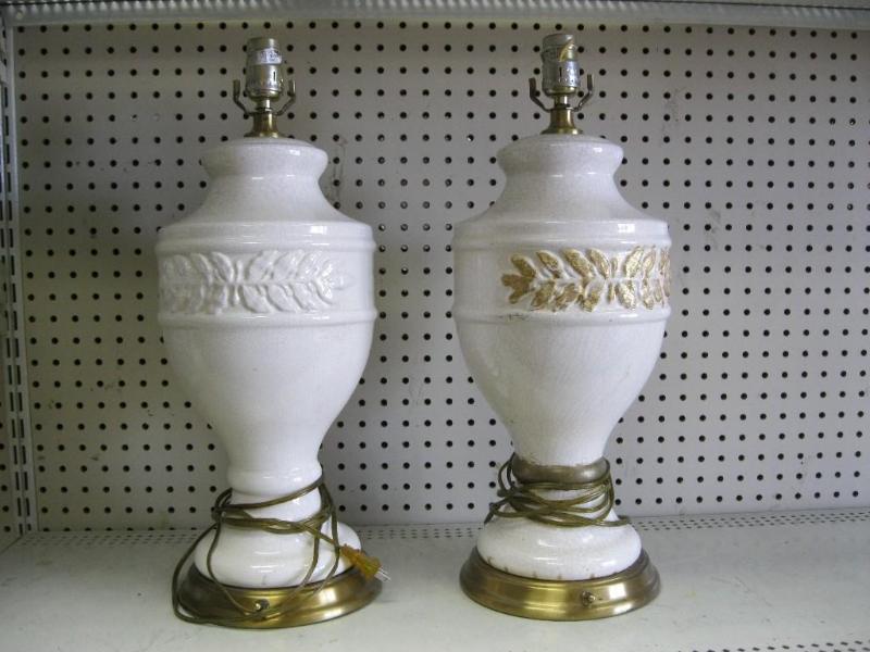 lot 139 image: Pair Of Lamps Somebody Started To P...