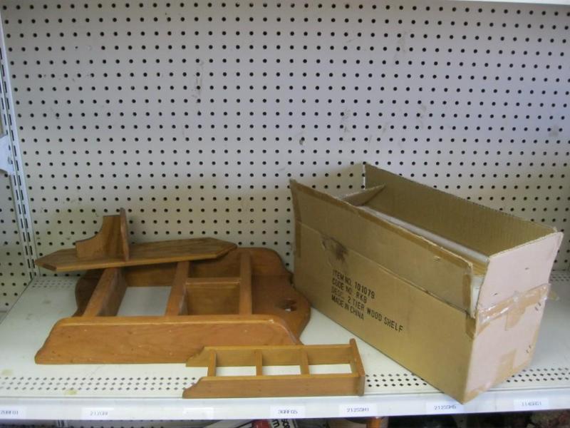 lot 153 image: Lot Of Wood Shelving One New In Box...