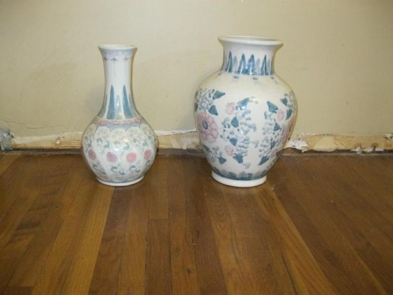 lot 164 image: Pair Of Large White Vases...