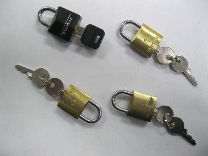 lot 35 image: Four Mini Pad Locks With Keys...