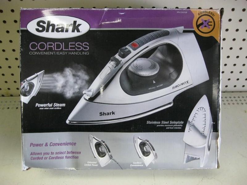 lot 52 image: Shark Cordless Or Corded Iron Needs...