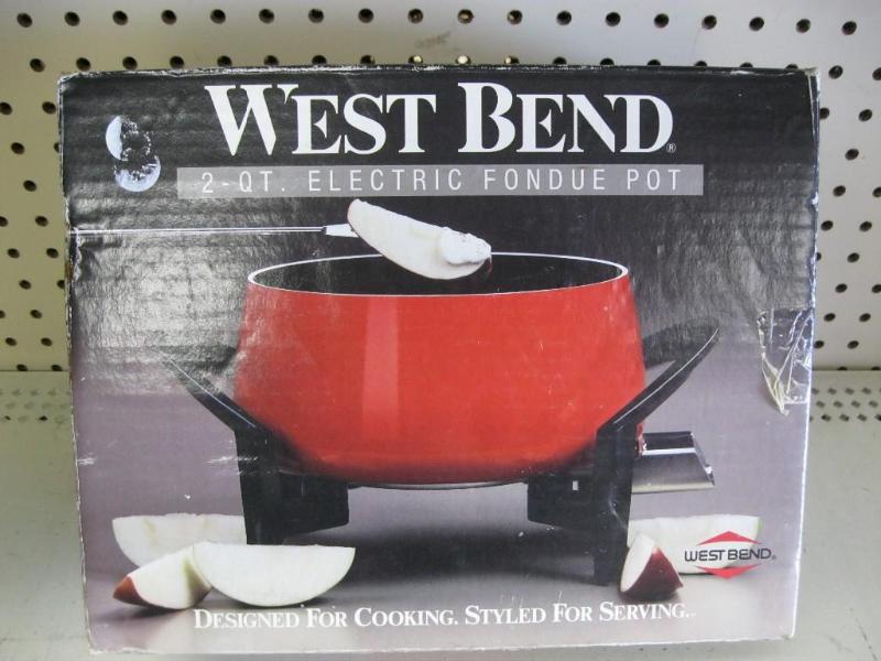 lot 53 image: Vintage West Bend Fondue Pot New Ne...