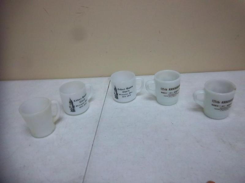 lot 59 image: Vintage Fire King Federal Mug Lot ...