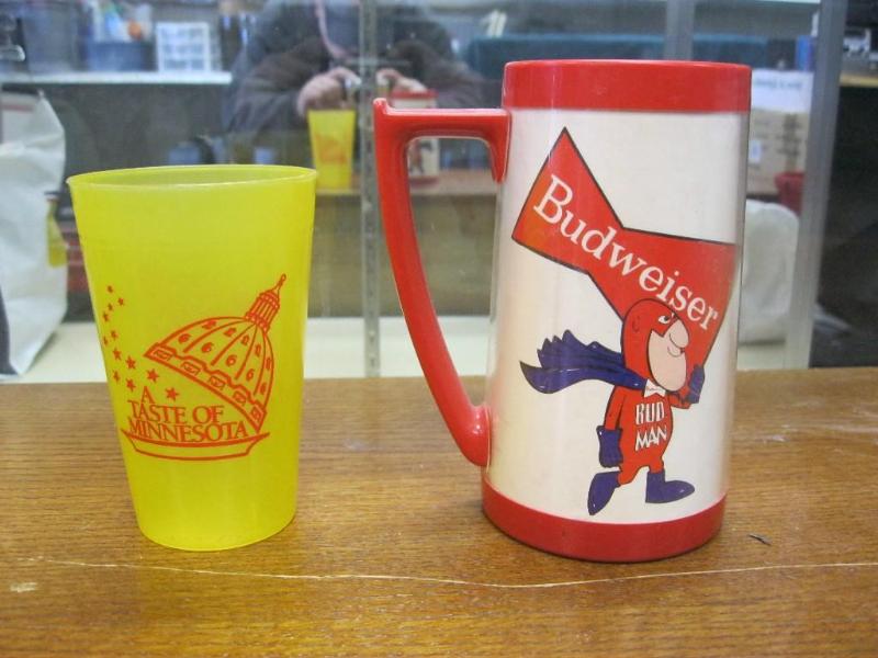 lot 60 image: Vintage Bud Man Mug And Taste Cup...