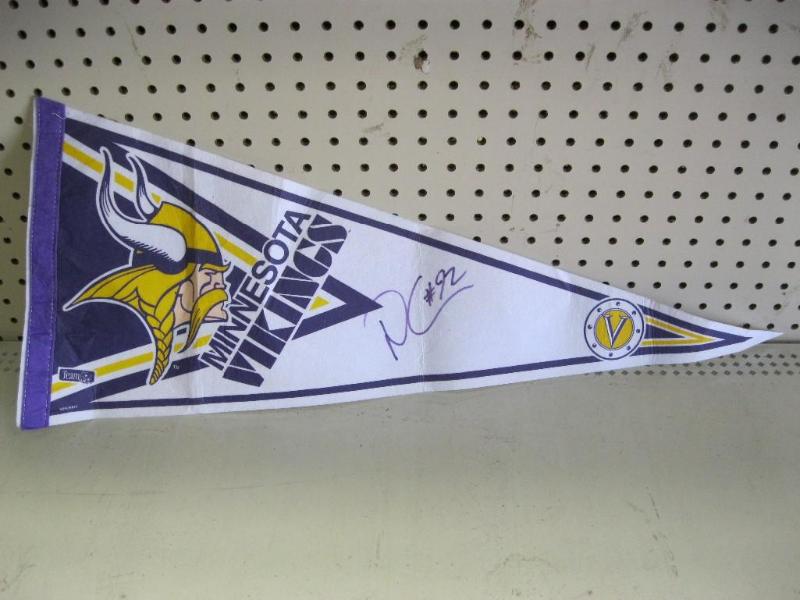 lot 63 image: Minnesota Viking Pennant With Unkno...