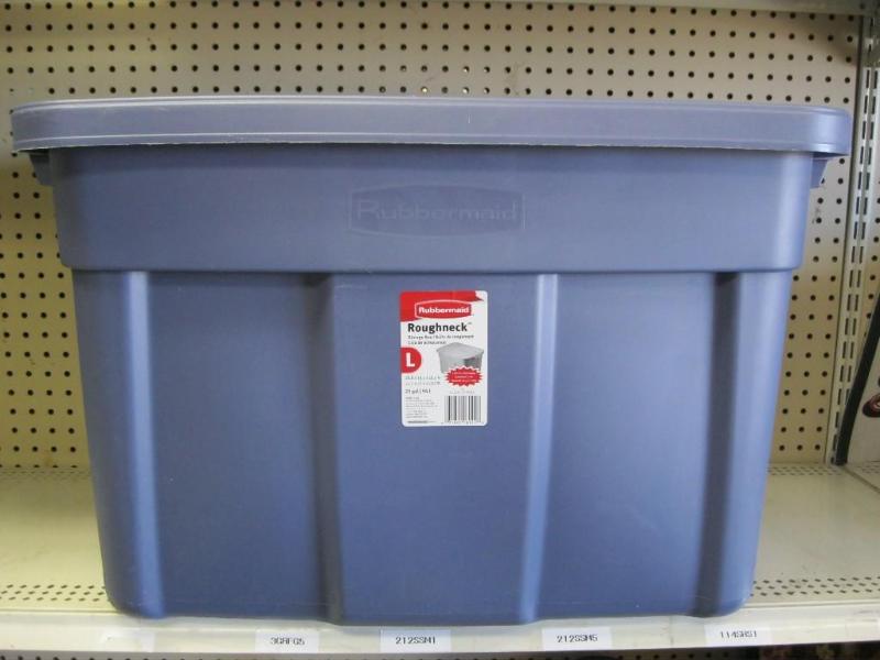 lot 92 image: Rubbermaid Storage Bin - 25 Gallon...
