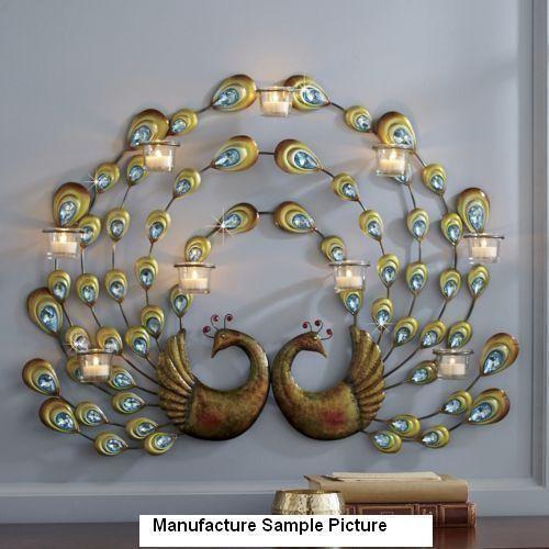 NEW Peacock Votive Art - The gracef...