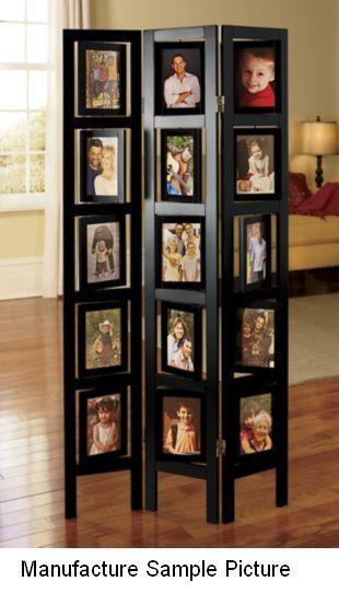 2 Sided Black Photo Frame 3 Panel S...