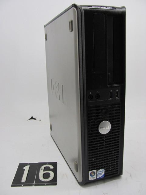 lot 16 image: Dell optiplex 755 desktop computer....