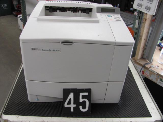 lot 45 image: HP laserjet 4050n printer. This uni...