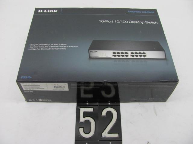 lot 52 image: D-link DSS-16 16 port desktop swit...