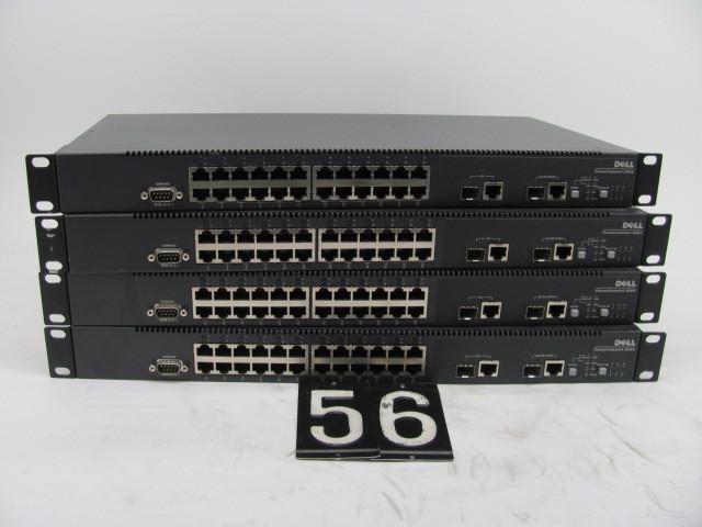 lot 56 image: Lot of 4 Dell powerconnect 3324 swi...
