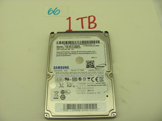 lot 66 image: Samsung 1TB 2.5" SATA hard dri...