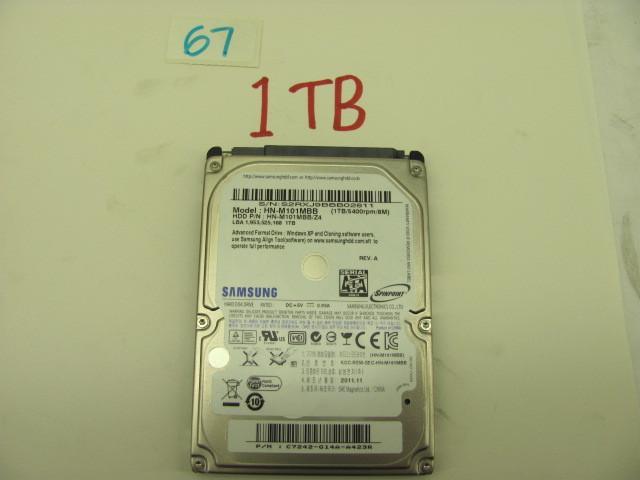 lot 67 image: Samsung 1TB 2.5" SATA hard dri...