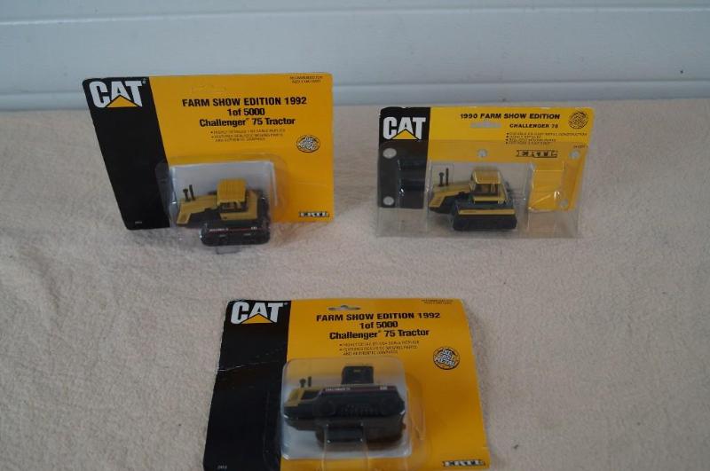 3 Cat collectable model tractor rep...