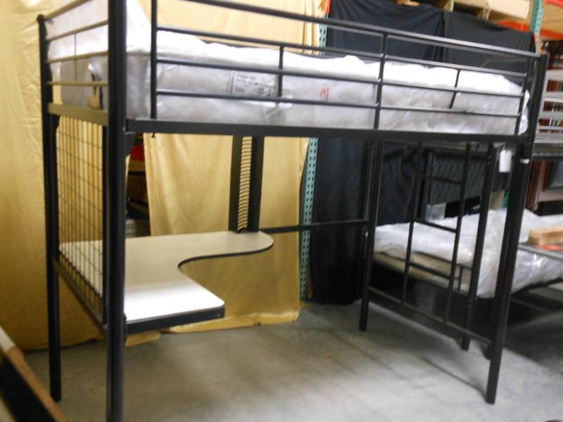 LOFT BED WITH STUDENT WORK AREA BEL...