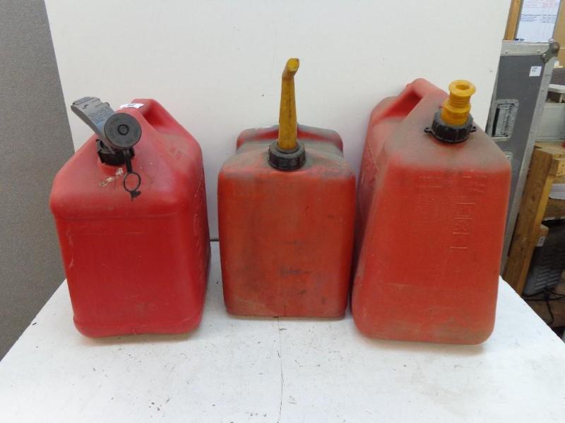 lot 109 image: Group of 3 Gas Cans 6.5 Gallon Gas ...