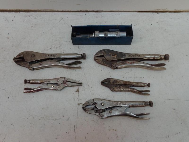 lot 118 image: Various Size Vise Grips and Impact ...