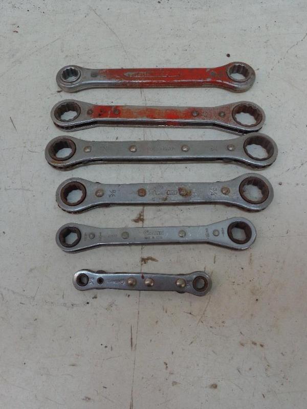 lot 123 image: Various Size Ratchet Wrenches Sizes...
