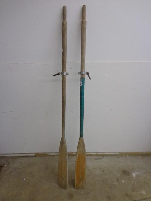 lot 178 image: Boat Oars 2 Wooden Boat Oars with H...