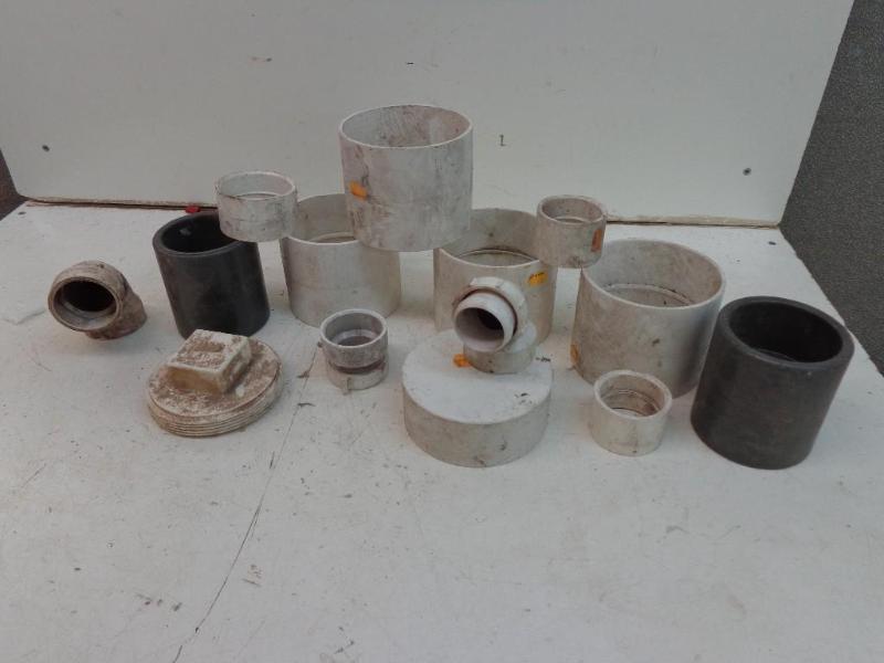 lot 23 image: Assorted PVC Pipe Pieces 4.5" ...