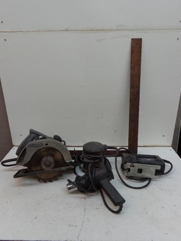 lot 46 image: Heat Gun, Hand Saw, Electric Sander...