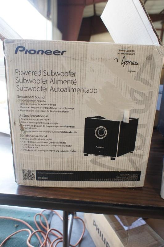 lot 13 image: Pioneer Powered Subwoofer Model #SW...