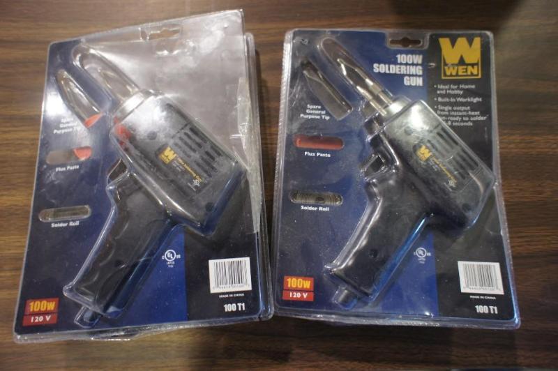 lot 49 image: Lot of (2) Wen Soldering Guns  100...