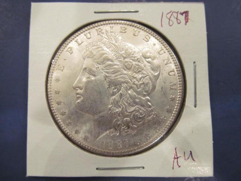 1887 Morgan Silver Dollar Grade AU...