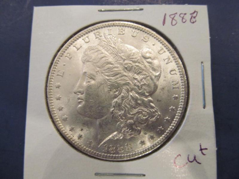 1888 Morgan Silver Dollar   Grade...