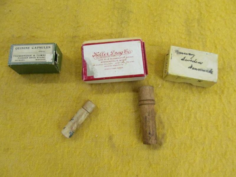 5 Vintage Medical and Pin Container...