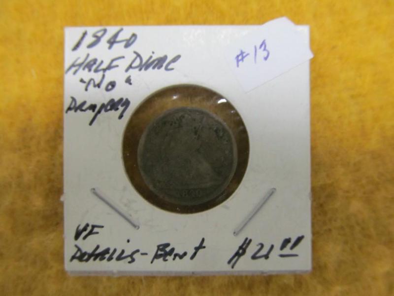 1840 Half Dime &quotNo Drapery&quo...