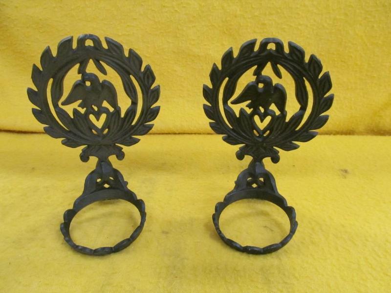 Set of Black Iron Bird Shaped Holde...