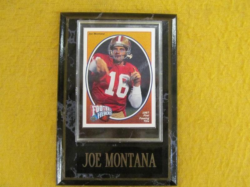 Joe Montana Card and Black Holder...
