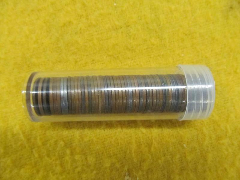 Roll of 50 Wheat Half Plain, About ...