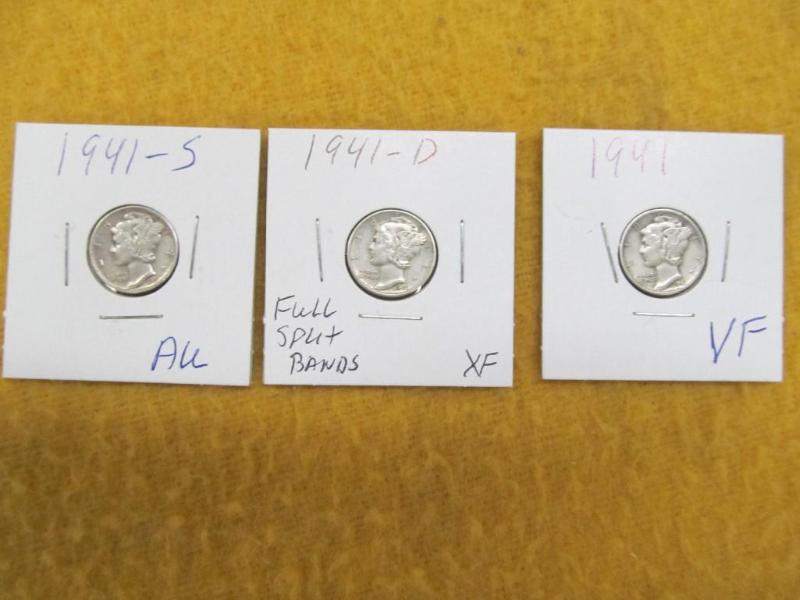 Mercury Dime 1941-P is VF, Mercury ...