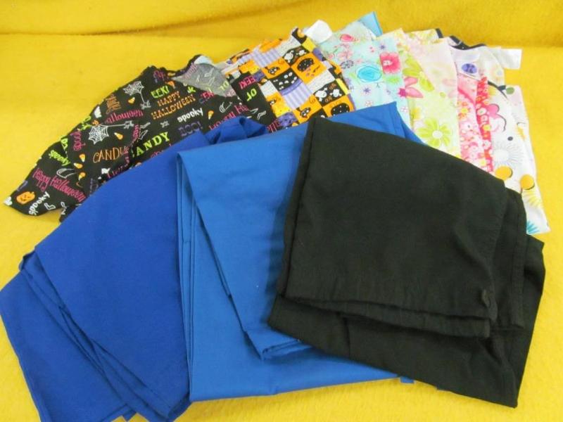 Work Scrubs, 3 Pants and 6 Shirts, ...