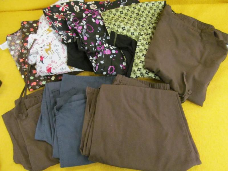 Work Scrubs, 3 Pants and 6 Shirts, ...