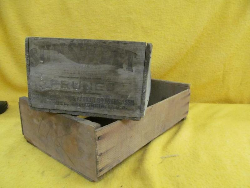 Vintaae Wood Crates, 1 is a Prune B...